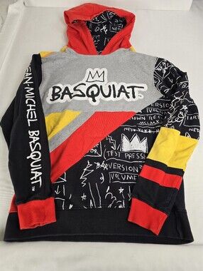Reason X Jean-Michel Basquiat Pullover Hoodie Sweatshirt Size Large